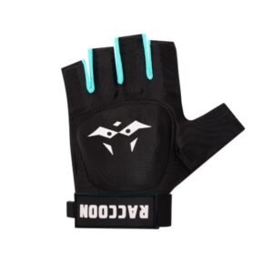 GUANTE PLAYER PLUS RACCOON MANO IZQUIERDA DOBLE FALANGE CELESTE